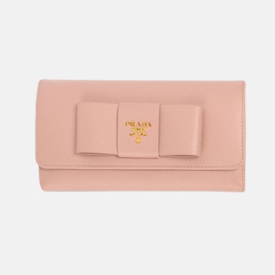 Prada 2019 Womens Saffiano Ribbon Long Wallet 1Ml132 - 프라다 여성 사피아노 리본 장지갑 Pra0537x.Size(19cm).인디언핑크