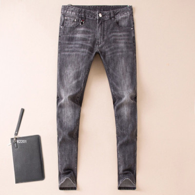 Armani 2019 Mens Steel Logo Slim Fit Denim Pants - 알마니 남성 스틸 로고 슬림핏 데님 팬츠 Arm0182x.Size(28 - 38).블랙