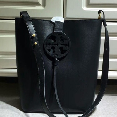 Tory Burch Miller Leather Black Hobo Shoulder Bag,30cm - 토리버치 밀러 레더 블랙 호보 숄더백 TBB0194,30cm