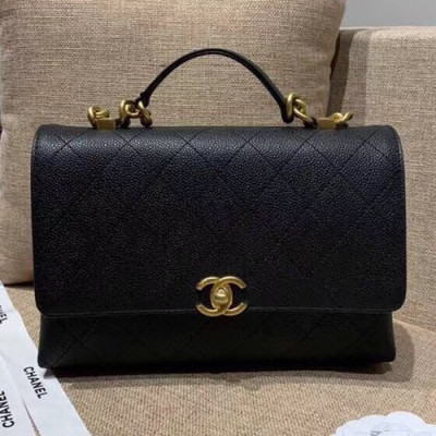 Chanel 2019 Women Leather Tote Shoulder Bag ,25CM - 샤넬 2019 여성용 레더 토트 숄더백,CHAB0627,25CM,블랙