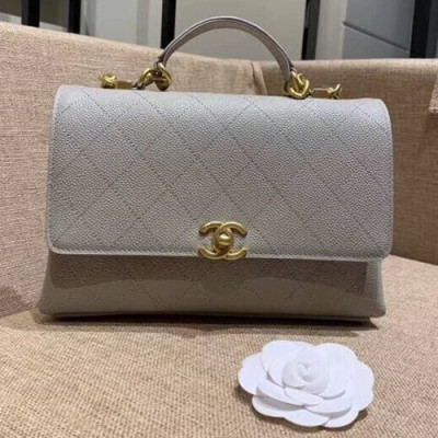 Chanel 2019 Women Leather Tote Shoulder Bag ,25CM - 샤넬 2019 여성용 레더 토트 숄더백,CHAB0631,25CM,그레이