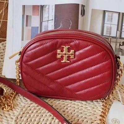 Tory Burch Leather Red Kira Chevron Small Camera Shoulder Bag,18cm - 토리버치 레더 레드 키라 쉐브론 스몰 카메라 숄더백 TBB0217,18cm