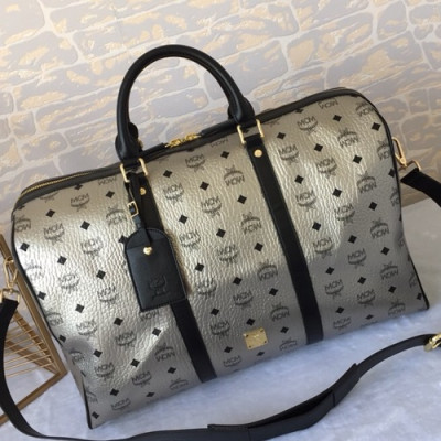 MCM Visetos Canvas Boston Bag,50.5cm - 엠씨엠 비세토스 캔버스 남여공용 보스턴백 MCMB0099, 50.5cm,실버