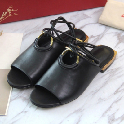 Salvatore Ferragamo 2019 Womens Gancio Strap Slipper - 살바토레 페라가모 여성 간치오 스트랩 슬리퍼 Fer0236x.Size(225 - 250).블랙