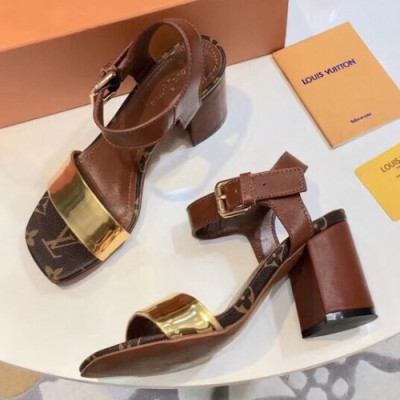 Louis Vuitton 2019 Womens Monogram Strap Leather Sandal - 루이비통 여성 모노그램 스트랩 레더 샌들 Lou0951x.Size(225 - 250).골드