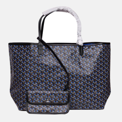 Goyard Leather Reversible Tote Shopper Bag - 고야드 레더 리버서블 토트 쇼퍼백,GYB0104,블루+블랙