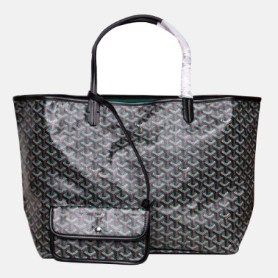 Goyard Leather Reversible Tote Shopper Bag - 고야드 레더 리버서블 토트 쇼퍼백,GYB0106,그린+블랙