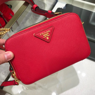 Prada 2019 Saffiano Belt Bag,17.5cm - 프라다 2019 여성용 사피아노 벨트백 ,1BL019-4,17.5cm,레드