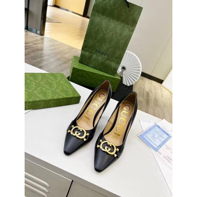 Gucci 2022 Ladies Horsbit Strap Lamskin Middle-heel Pumps - 구찌 여성 홀스빗 스트랩 램스킨 미들힐 펌프스 Guc0968x.Size(225 -  250).블랙