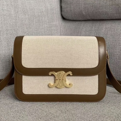 Celine 2019 Women Shoulder Bag,22CM - 셀린느 2019 여성용 숄더백 ,187368-2,22CM,카멜+베이지