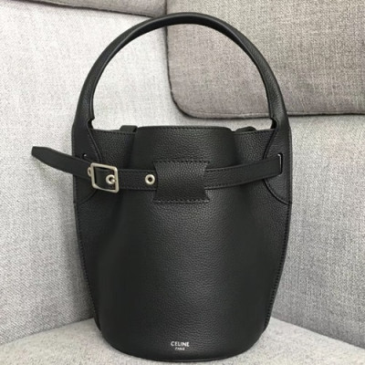 Celine 2019 Leather Nano Bigbag Bucket Tote Shoulder Bag,21CM - 셀린느 2019 레더 나노 빅백 버킷 토트 숄더백 ,189750-5,21CM,블랙