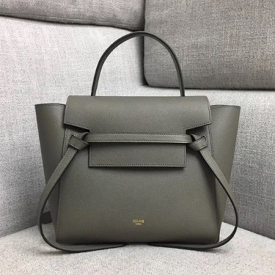 Celine Leather Belt Shoulder Bag,23CM - 셀린느 레더 벨트 숄더백 ,98310-3,23CM,그레이