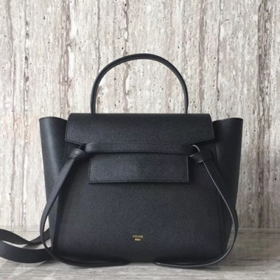 Celine Leather Belt Shoulder Bag,23CM - 셀린느 레더 벨트 숄더백 ,98310-8,23CM,블랙