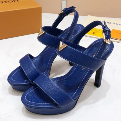 Louis Vuitton 2019 Womens New wea V Logo Leather Sandal - 루이비통 여성 브이 로고 레더 샌들 Lou0956x.Size(220 - 255).블루