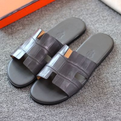 Hermes 2019 Mens Classic Oasis Leather Sandal - 에르메스 남성 클래식 오아시스 레더 샌들 Her0257x.Size(245 - 275).다크그레이