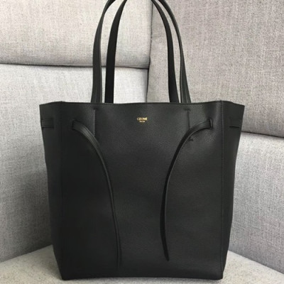 Celine Leather Tote Shoulder Shopper Bag,30CM - 셀린느 레더 토트 숄더 쇼퍼백 ,189023-2,30CM,블랙