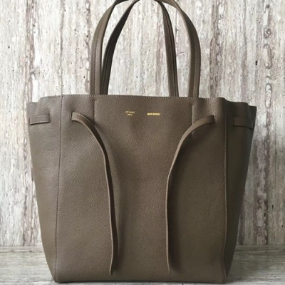 Celine Leather Tote Shoulder Shopper Bag,30CM - 셀린느 레더 토트 숄더 쇼퍼백 ,189023-6,30CM,카키