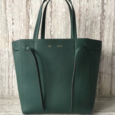 Celine Leather Tote Shoulder Shopper Bag,30CM - 셀린느 레더 토트 숄더 쇼퍼백 ,189023-7,30CM,다크그린