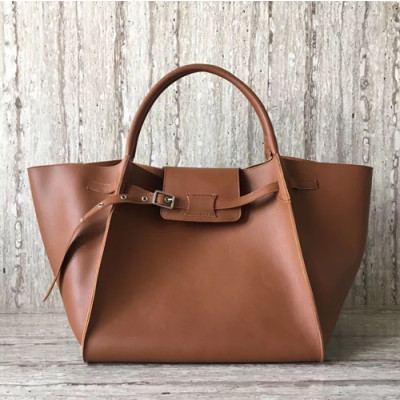 Celine Tote Shoulder Bag,33CM - 셀린느 레더 토트 숄더백 ,55425-3,33CM,브라운