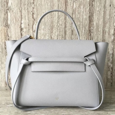 Celine Leather Large Belt Shoulder Bag,28CM - 셀린느 레더 라지 벨트 숄더백 ,98311-9,28CM,연그레이