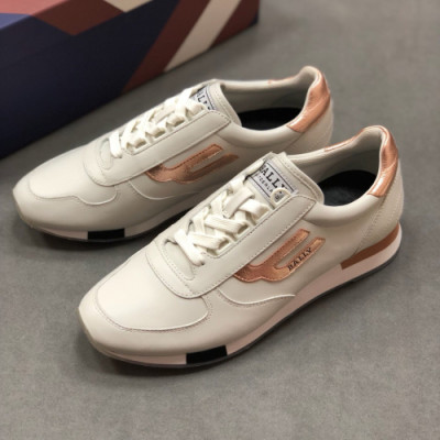 [매장판]Bally 2019 Mm/Wm Logo Leather Sneakers - 발리 남자 로고 레더 스니커즈 Bly0083x.Size(225 - 265).로즈골드