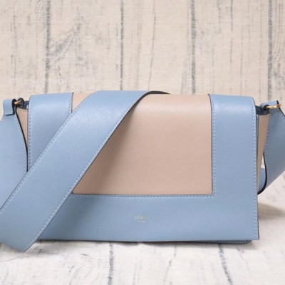 Celine Leather Frame Shoulder Bag,25CM - 셀린느 레더 프레임 여성용 숄더백 ,43343-21,25CM,블루