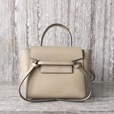 Celine Leather Mini Belt Shoulder Bag,20CM - 셀린느 레더 미니  벨트 숄더백 ,99970-10,20CM,베이지