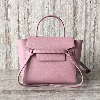 Celine Leather Mini Belt Shoulder Bag,20CM - 셀린느 레더 미니  벨트 숄더백 ,99970-11,20CM,핑크