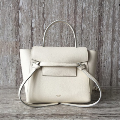 Celine Leather Mini Belt Shoulder Bag,20CM - 셀린느 레더 미니  벨트 숄더백 ,99970-13,20CM,아이보리