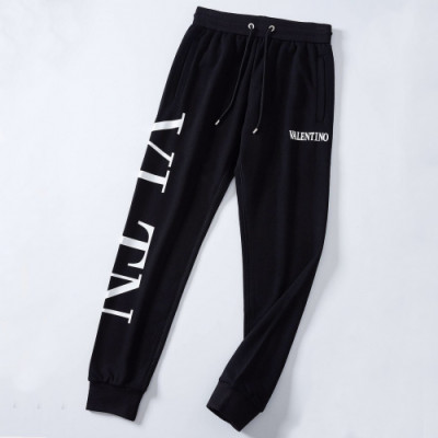 Valentino 2019 Mens Logo Casual Cotton Trianing Pants - 발렌티노 남성 로고 캐쥬얼 코튼 트레이닝 팬츠 Val0178x.Size(s - 2xl).블랙