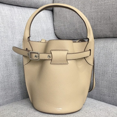 Celine 2019 Leather Nano Bigbag Bucket Tote Shoulder Bag,21CM - 셀린느 2019 레더 나노 빅백 버킷 토트 숄더백 ,189750-6,21CM,베이지