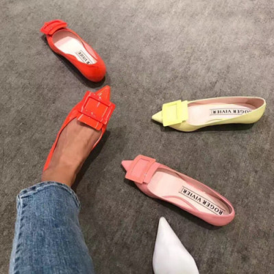 Roger Vivier 2019 Ladies Tres Vivier Signature Logo Patent Pumps - 로저비비에 여성 시그니처 로고 페이던트 펌프스 Rog0065x.Size(225 - 245).2컬러(오렌지/와인)