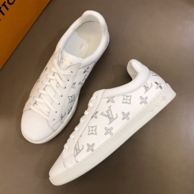 Louis Vuitton 2019 Mens Business Initial Logo Lambskin Sneakers  - 루이비통 남성 비지니스 이니셜 로고 램스킨 스니커즈 Lou0967x.Size(240 - 270).화이트