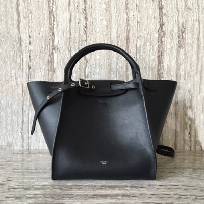 Celine Tote Shoulder Bag,26CM - 셀린느 레더 토트 숄더백 ,55426-14,26CM,블랙