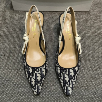 Christian Dior 2019 Womens  Quake Oblique J'adior Embroidery Logo Slingback - 크리스챤 디올 여성 자디오 자수 로고 슬링백 Dio0185x.Size(225 - 255).블랙