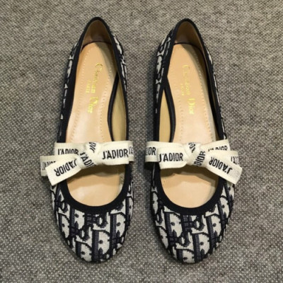 Christian Dior 2019 Womens  Quake Oblique J'adior Embroidery Logo Ballet Shoes - 크리스챤 디올 여성 자디오 자수 로고 발렛 슈즈 Dio0187x.Size(225 - 260).블랙