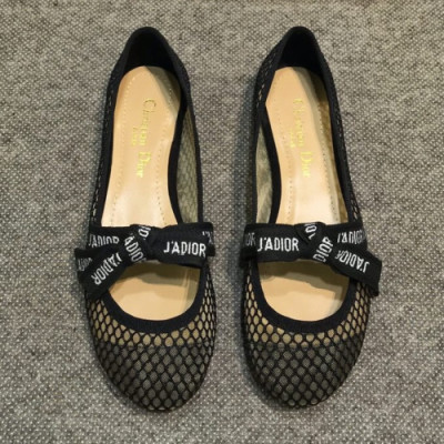 Christian Dior 2019 Womens  Quake Oblique J'adior Embroidery Logo Ballet Shoes - 크리스챤 디올 여성 자디오 자수 로고 발렛 슈즈 Dio0191x.Size(225 - 250).블랙