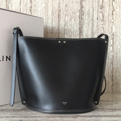 Celine Leather Bigbag Bucket Shoulder Bag,27CM - 셀린느 레더 빅백 버킷 숄더백 ,55423-1,27CM,블랙