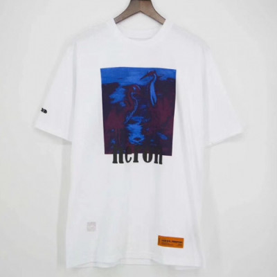 Heron Preston 2019 Mens Printing Cotton Crew neck Short Sleeveless Tshirt - 헤론프레스턴 남성 프린팅 코튼 반팔티 Hron0011x.Size(m - 2xl).화이트