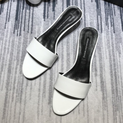 Alexander wang 2019 Womens Patent Embellished Strass  Slipper - 알렉산더왕 여성 페이턴트 스트라스 슬리퍼 Alw009x.(220 - 250).화이트