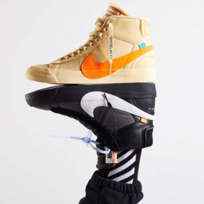 Nike x Off-white 2018 Blazer Studio Mid All-Hollow Eve Vanilla - 나이키 블레이져 X 오프화이트 미드 올 할로우 이브 바닐라 Nik0077x.Size(230 - 275).2컬러(오렌지/블랙)