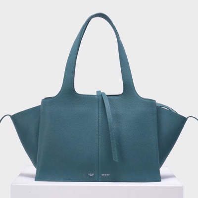 Celine Tri-Fold Leather Tote Bag,32CM - 셀린느 트리 폴드 레더 토트백 ,CELB0008,32CM,블루