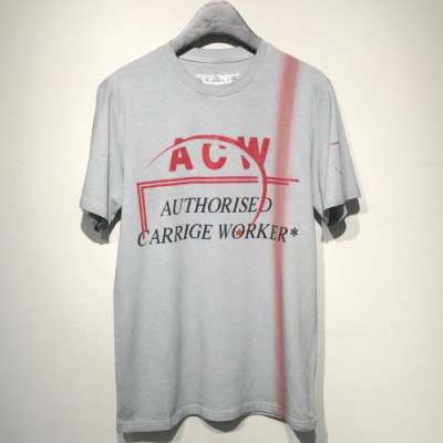 A-cold-wall 2019 Mm/WmLogo Printing Cotton Short Sleeved Tshirt - 어콜드월 남자 로고 프린팅 코튼 반팔티 Acw001x.Size(s - xl).그레이