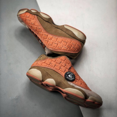 [커스텀급]Air Jordan 13 x Clot Suede Metal Logo Bordeaux - 에어조던 13 스웨이드 메탈 로고 보르도 Air0013x.Size(230 - 285).카멜