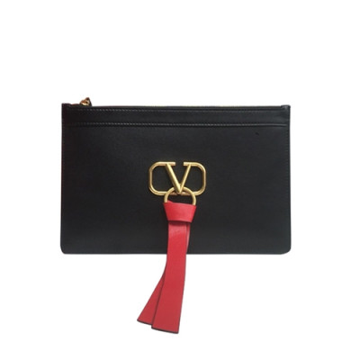 [소장가치 200%] Valentino 2019 Leather Clutch Bag  - 발렌티노 2019 레더 여성용 클러치백,VTB0060,블랙