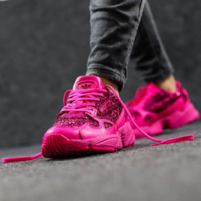 Adidas 2019 Womens Classic Falcon Out Loud Glitter Run Form - 아디다스 여성 클래식 글리터 러너 Adi0072x.Size(225 - 245).핫핑크