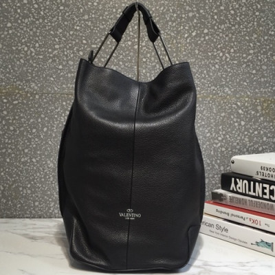 Valentino 2019 Leather Rockstud Bucket Tote Shoudler Bag - 발렌티노 2019 레더 락스터드 버킷 토트 숄더백,VTB0098,블랙