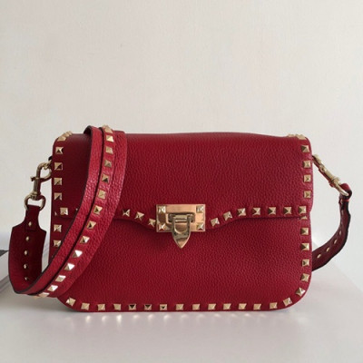 Valentino 2019 Leather Garavani Rockstud Shoudler Bag,26CM - 발렌티노 2019 레더 가라바니 락스터드 숄더백,0936 - VTB0119,26CM,레드