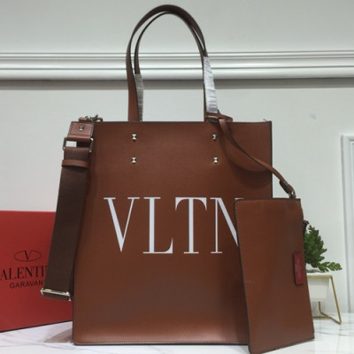 Valentino 2019 Leather Tote Shoudler Shopper Bag,35.5CM - 발렌티노 2019 레더 토트 숄더 쇼퍼백,VTB0133,35.5CM,브라운