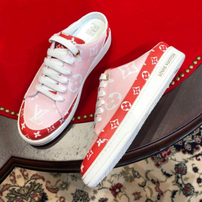 Louis Vuitton 2019 Womens Signature Logo Leather Sneakers  - 루이비통 여성 시그니처 로고 레더 스니커즈 Lou0987x.Size(225 - 255).베이비핑크